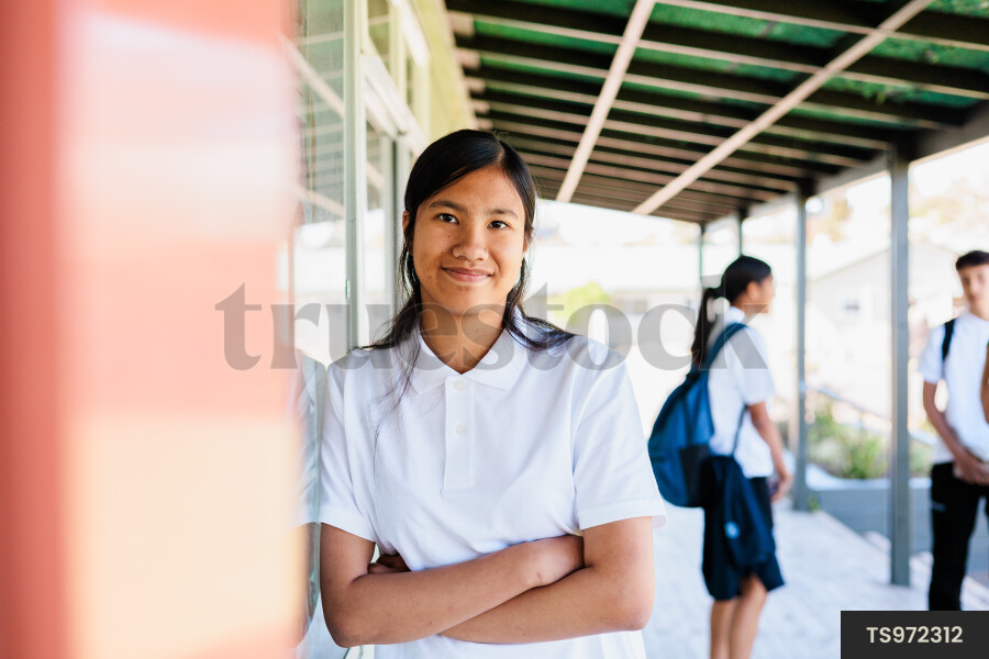 Portrait of Girl at School