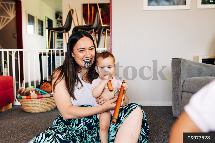 Mother and Baby with Instrument