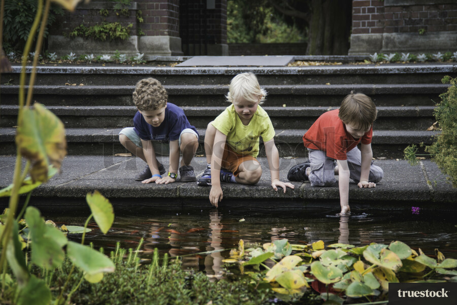 Children Playing in Auckland Domain Wintergardens