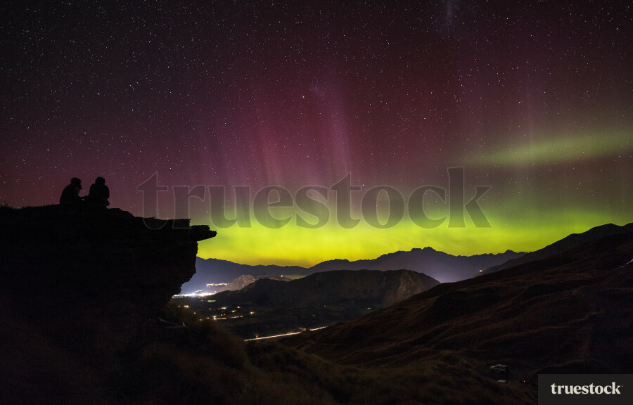 Southern lights over queenstown
