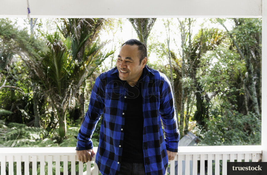 Samoan Male around his Home