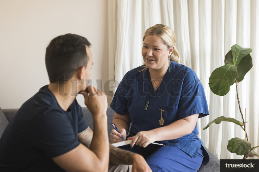 Female Nurse and Patient